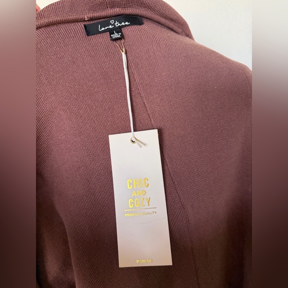 NWT Love Tree - Elegant Sophisticated Mauve Women's Knit Coat - Picture 17 of 17